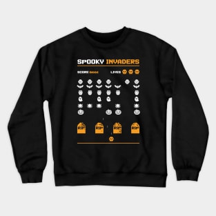 Spooky Invaders Retro Game Crewneck Sweatshirt